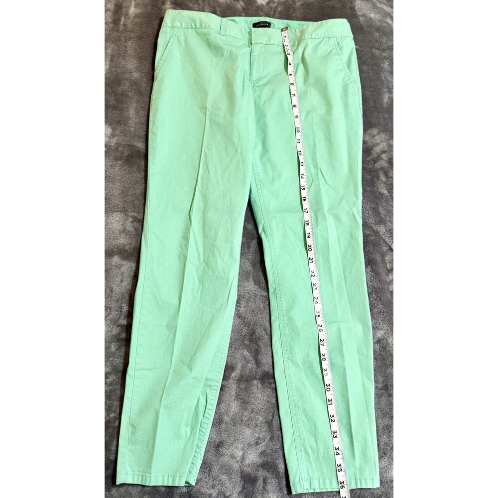 The Limited Pants Womens Size 8 Green Flat Front Ankle Length Chinos Preppy Hip